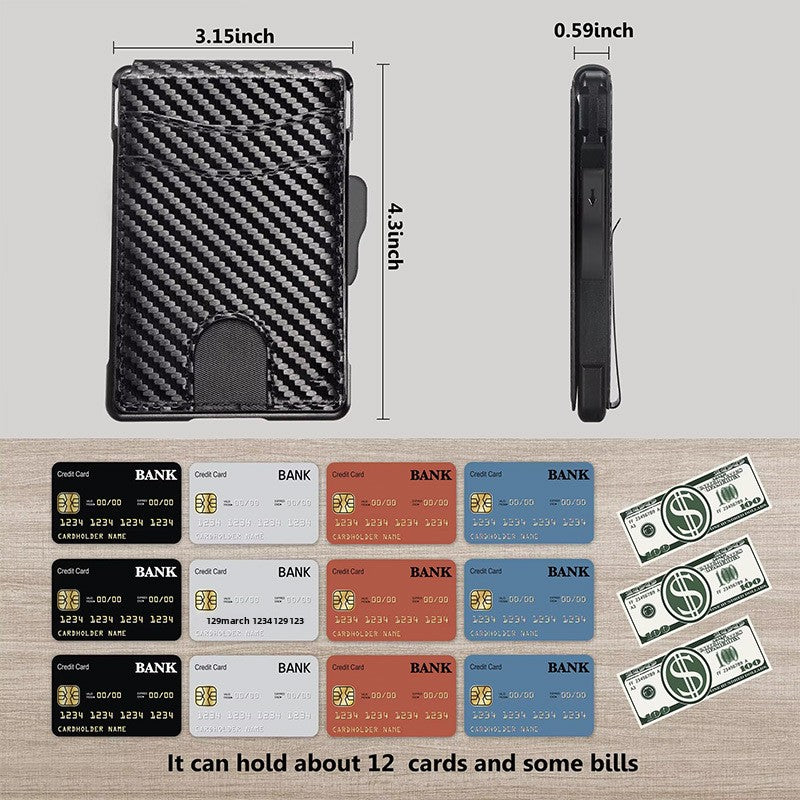 Carbon fiber ultra-thin card wallet