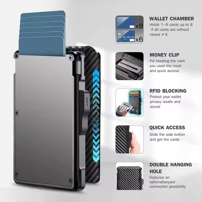 Carbon fiber ultra-thin card wallet